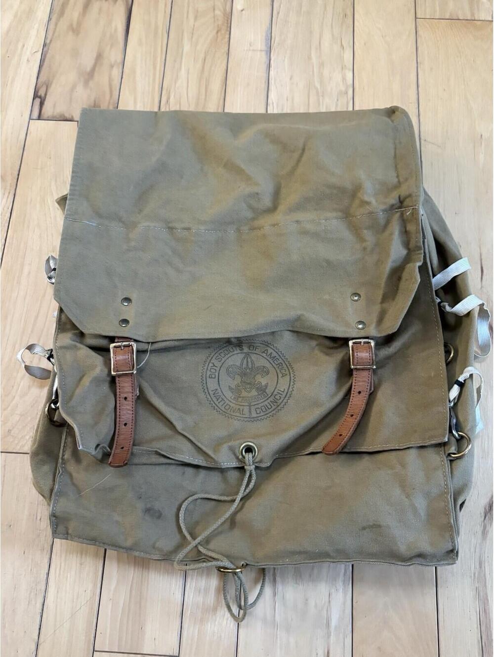 Vintage 60’s Boy Scouts Of America 574 Yucca Pack Backpack Canvas Bag BSA USA